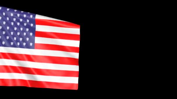 背景标志 Usa 织品的运动以国家的标志 — 图库视频影像