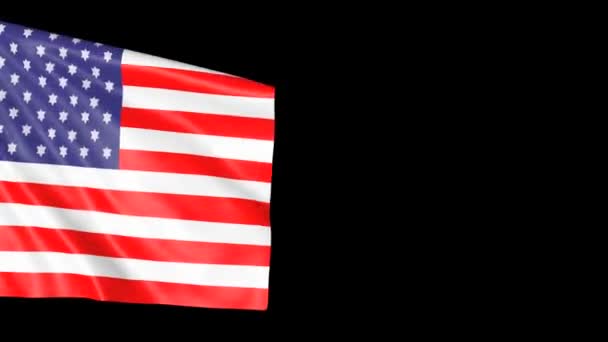 Achtergrond Vlag Usa Beweging Van Stof Met Het Symbool Van — Stockvideo