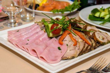 Soğuk yemekler ve snacks Festival tablo.