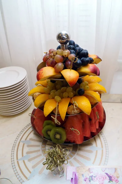 Cold dishes and snacks on the festive table. — Stock Photo, Image