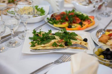 Soğuk yemekler ve snacks Festival tablo.