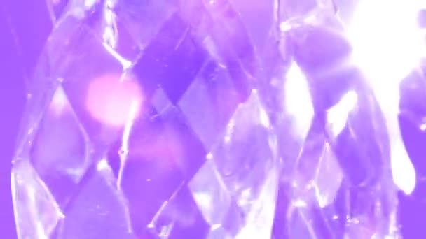 Encantos Cristal Colores Brillantes Cristal Corte Claro Los Colgantes — Vídeos de Stock
