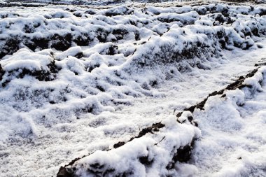 Araba yere izlemek kötü bir yolda kışın.