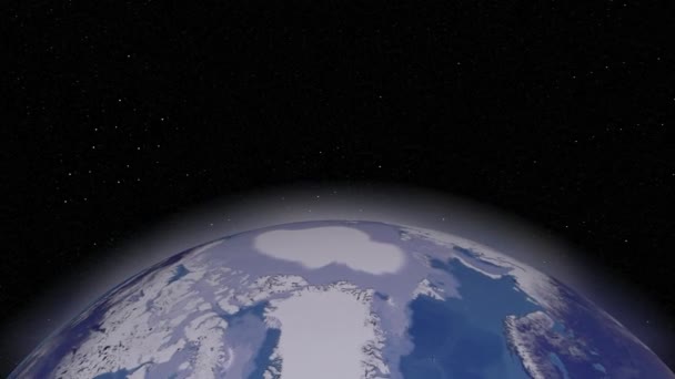 Planète bleue Terre dans la galaxie sombre .