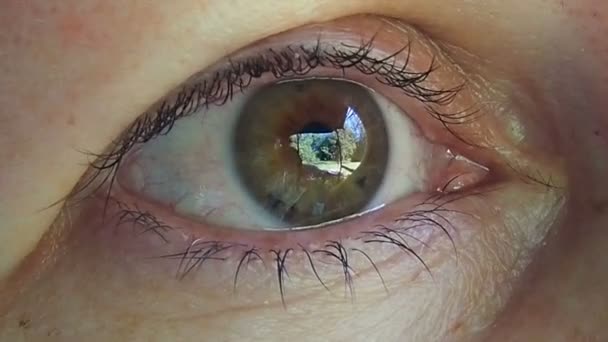 Augen zu und durch. — Stockvideo