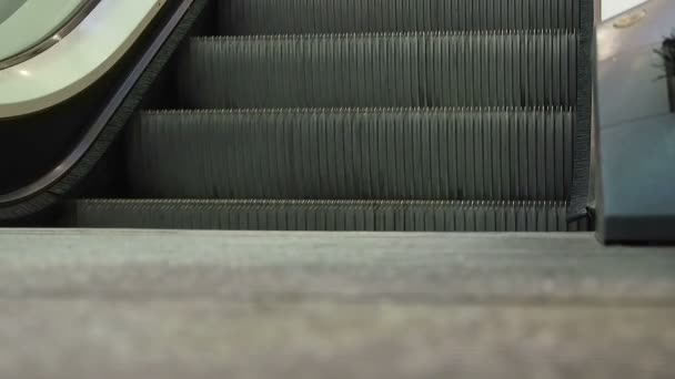 Rise Escalator Escalator Subway Station — Stock Video
