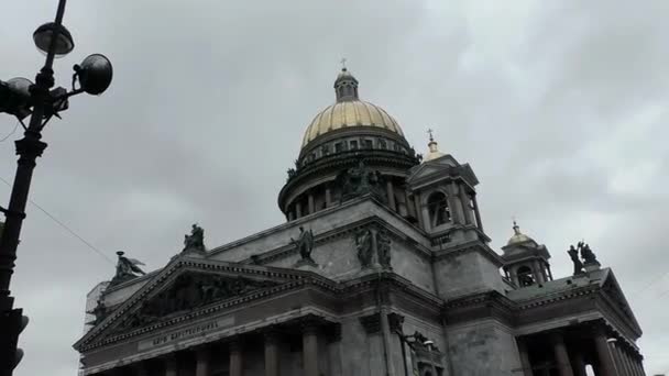 Katedra Izaaka Zabytkowy Budynek Kościoła Rosji — Wideo stockowe