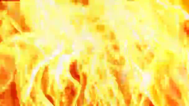 Ruch Tła Płomienia Całej Przestrzeni Ściana Szalejącego Ognia — Wideo stockowe