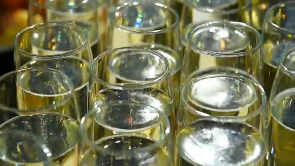 Pleins Verres Champagne Alcool Festif Fête — Video