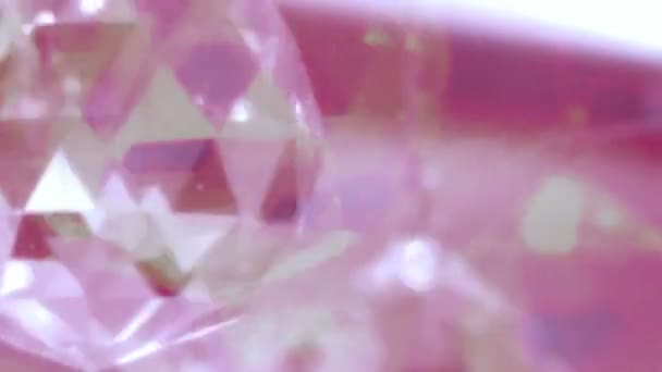 背景に揺れる結晶ライラックフロー 運動中の光の輝き — ストック動画