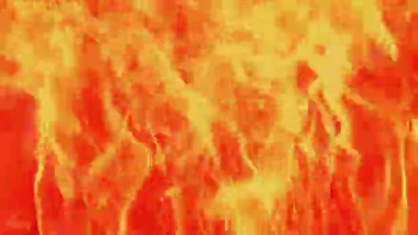 Muur Van Woedend Vuur Achtergrondbeweging Van Vlam Door Ruimte — Stockvideo