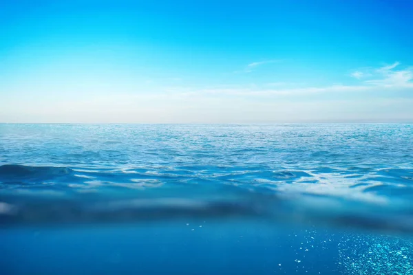 Água Oceano Com Ondas Conceito Subaquático — Fotografia de Stock