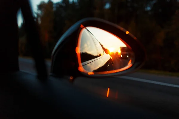 Travel Car Beautiful Sunset — Stock Photo, Image