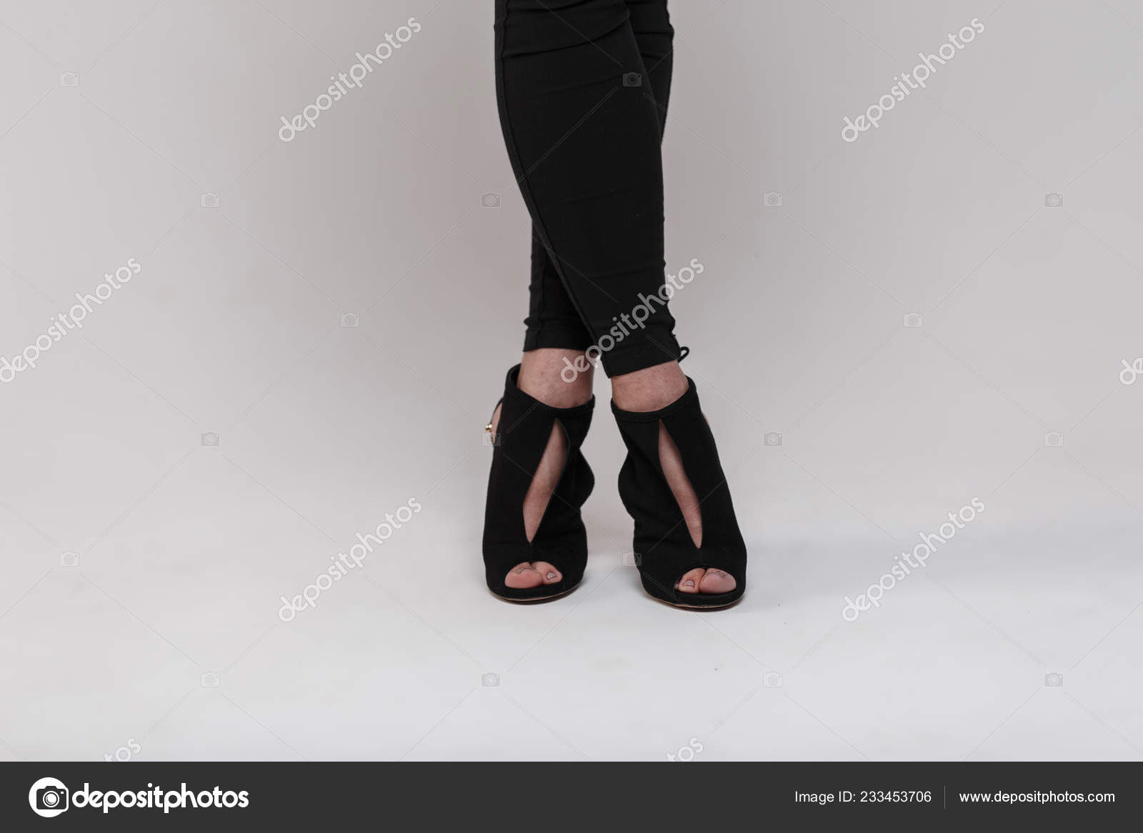 stylish black sandals