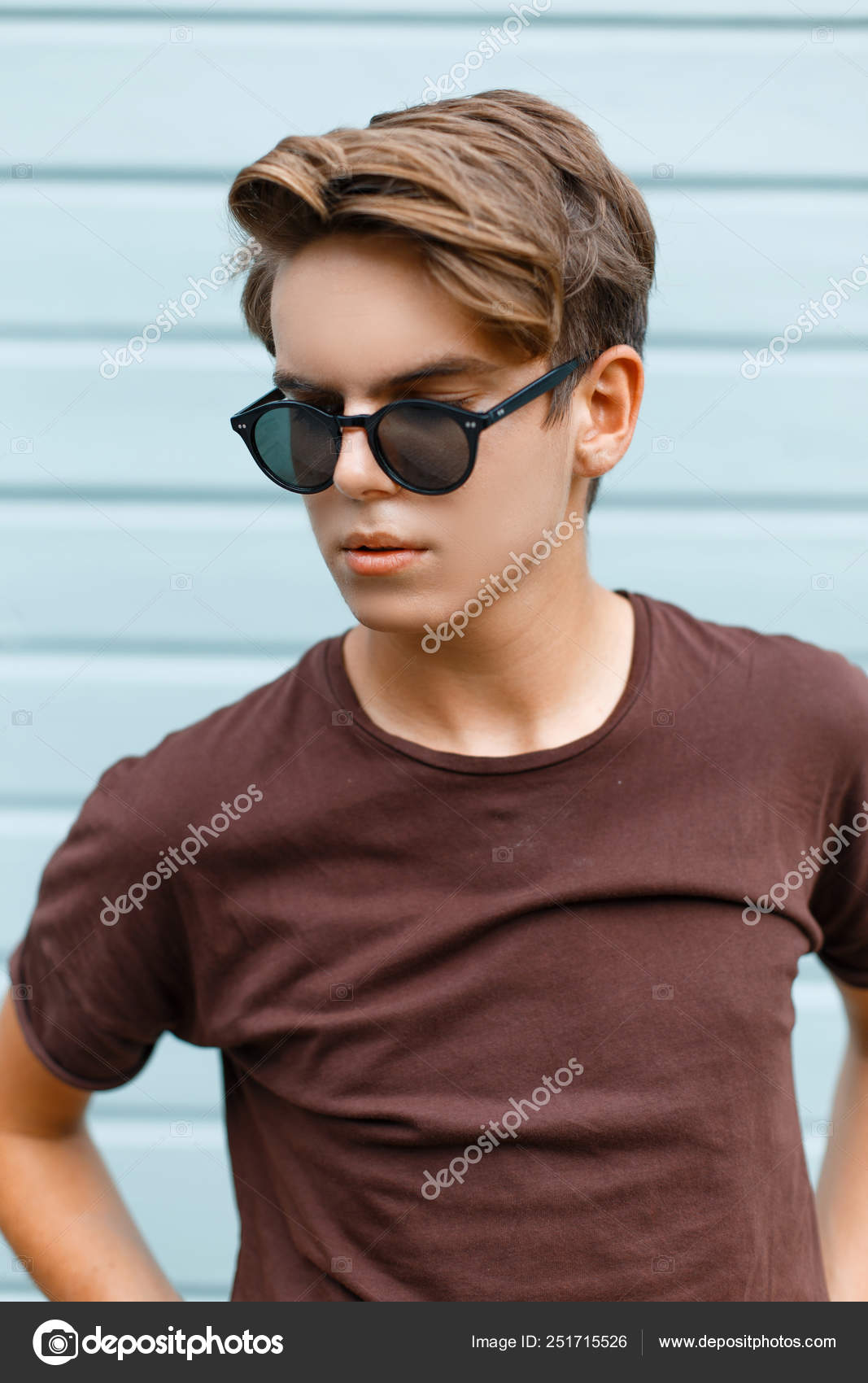 Boy with Stylish Haircut and Tattoo. Handsome Man Stock Photo - Image of  macho, casual: 137169454