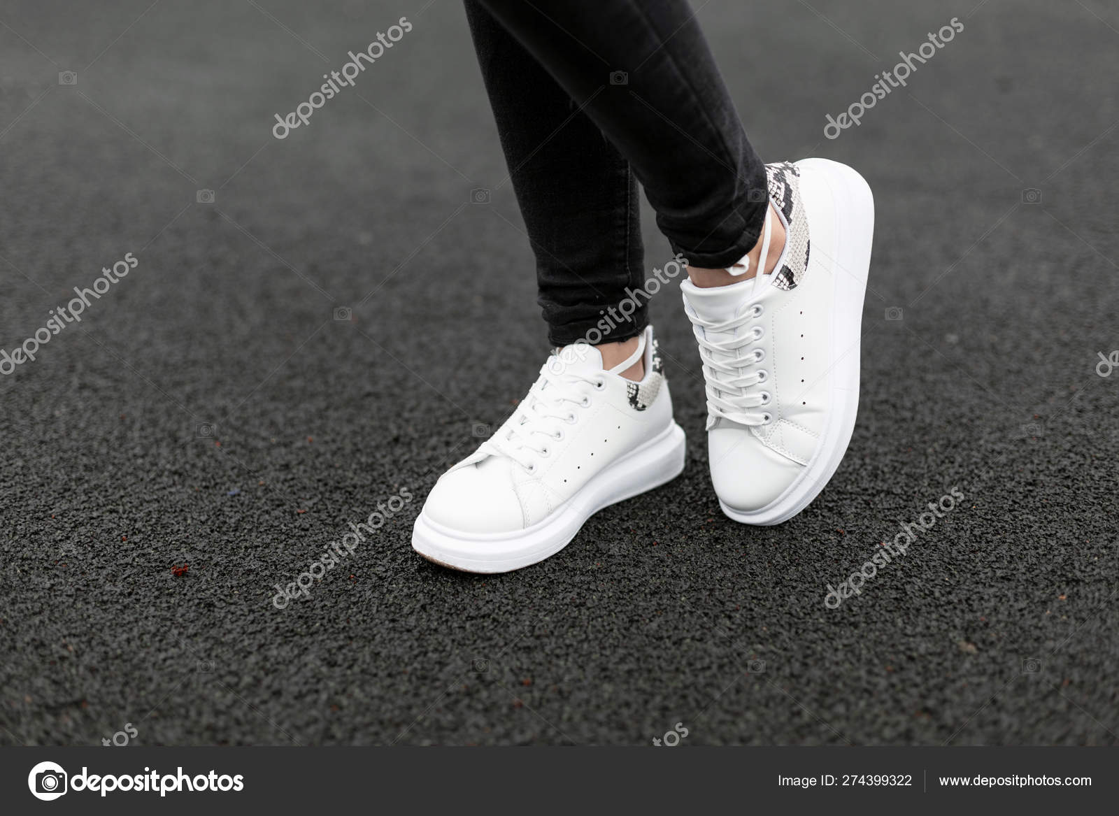 stylish leather sneakers