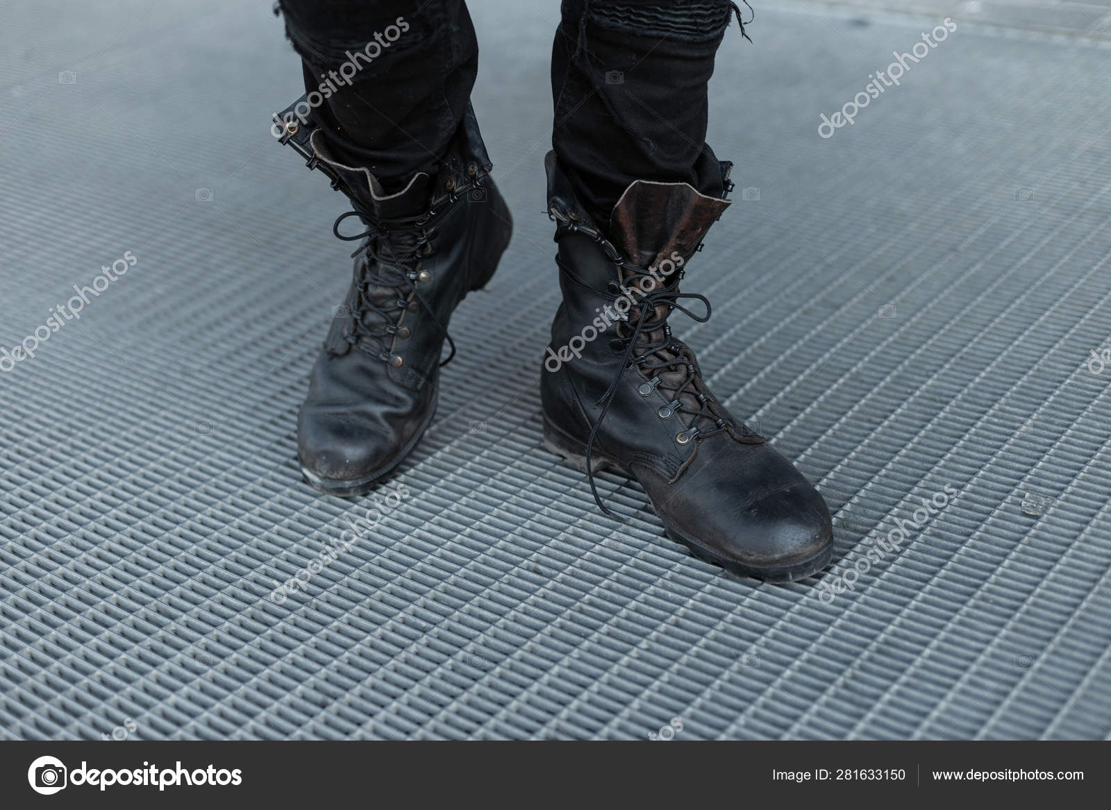 trendy leather boots