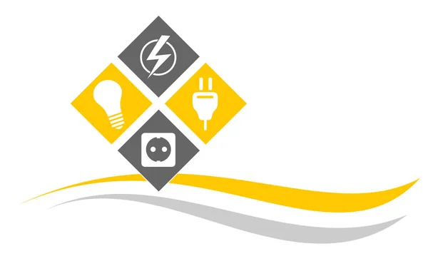 Logo Rzemieślnika Elektryka Jakości Wektorowej — Wektor stockowy
