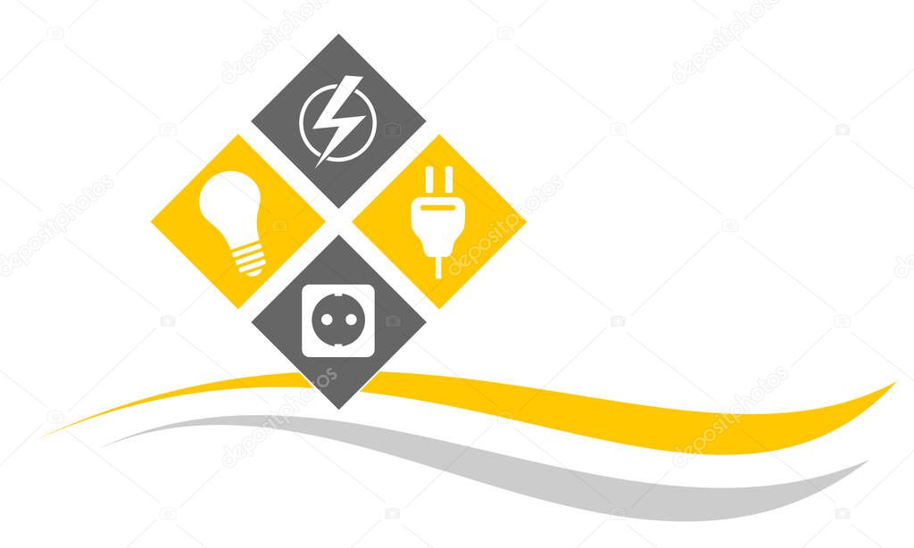 Electrician craftsman service logo in vector quality
