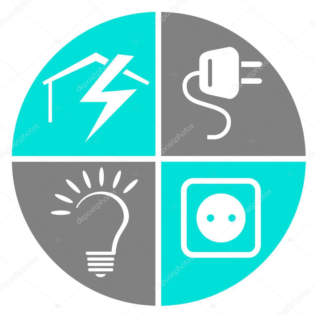 Electrician craftsman service logo in vector quality