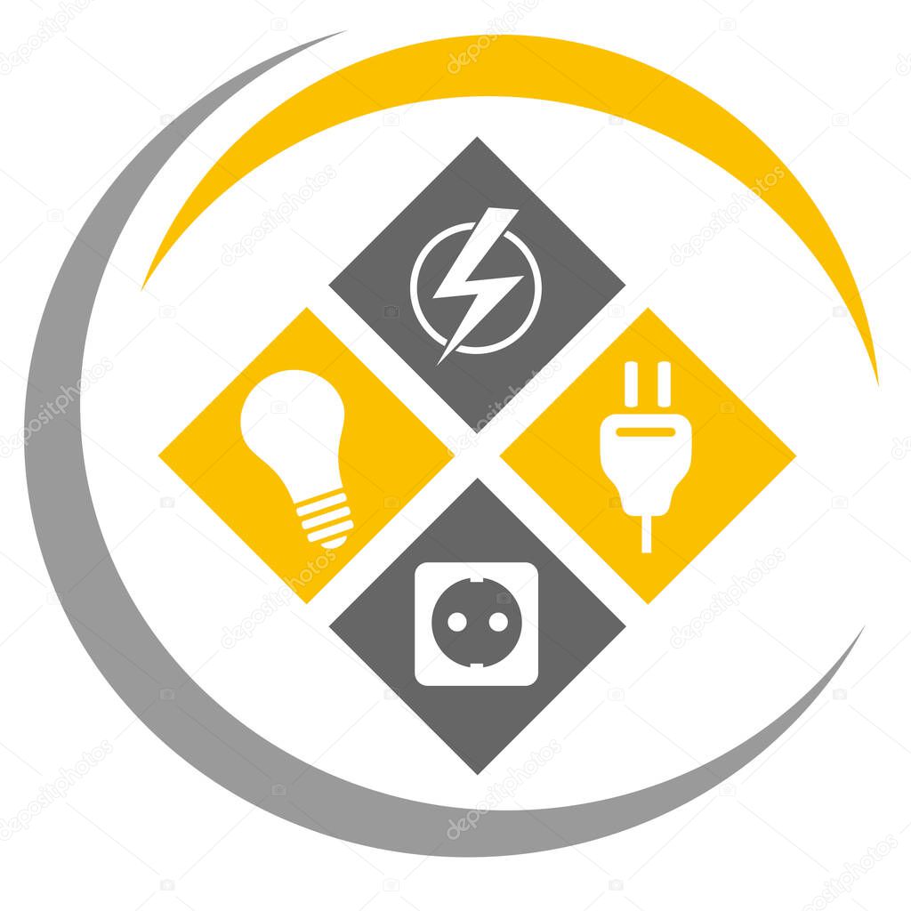 Electrician craftsman service logo in vector quality
