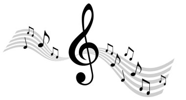 müzik notaları vektör kalitesinde grafiktir