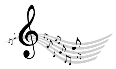 müzik notaları vektör kalitesinde grafiktir
