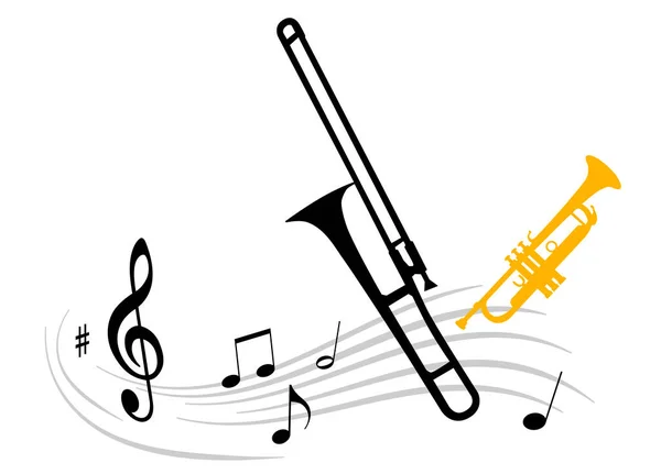 Instrumento Música Gráfico Calidad Vectorial — Vector de stock