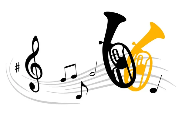 Instrumento Musical Gráfico Qualidade Vetorial — Vetor de Stock