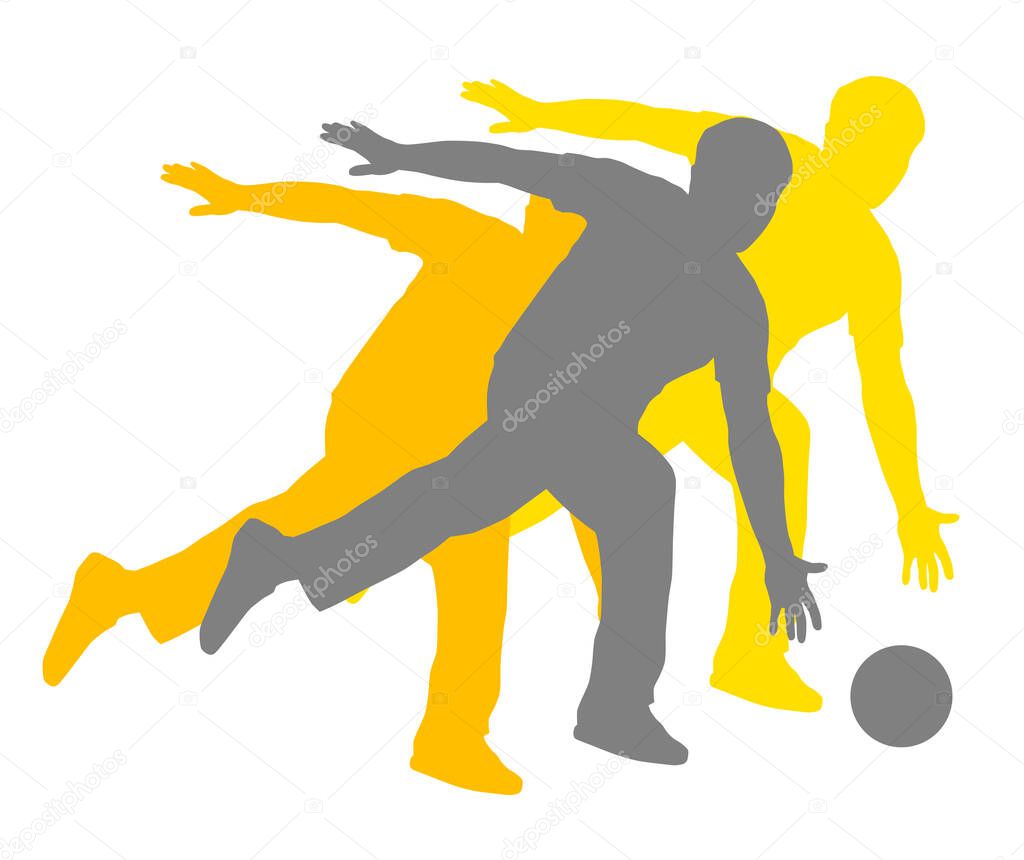 bowling sport graphic in vector quality
