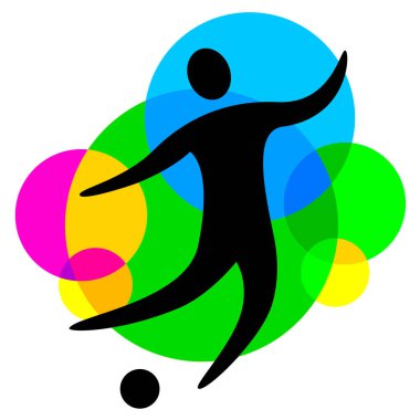 Vektör kalitesinde futbol sporu grafiği