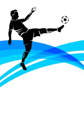 Vektör kalitesinde futbol sporu grafiği