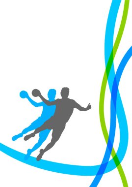 Hentbol sporunun vektör kalitesinde grafiği