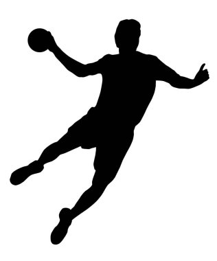 Hentbol sporunun vektör kalitesinde grafiği