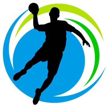 Hentbol sporunun vektör kalitesinde grafiği