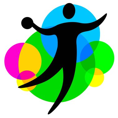 Hentbol sporunun vektör kalitesinde grafiği