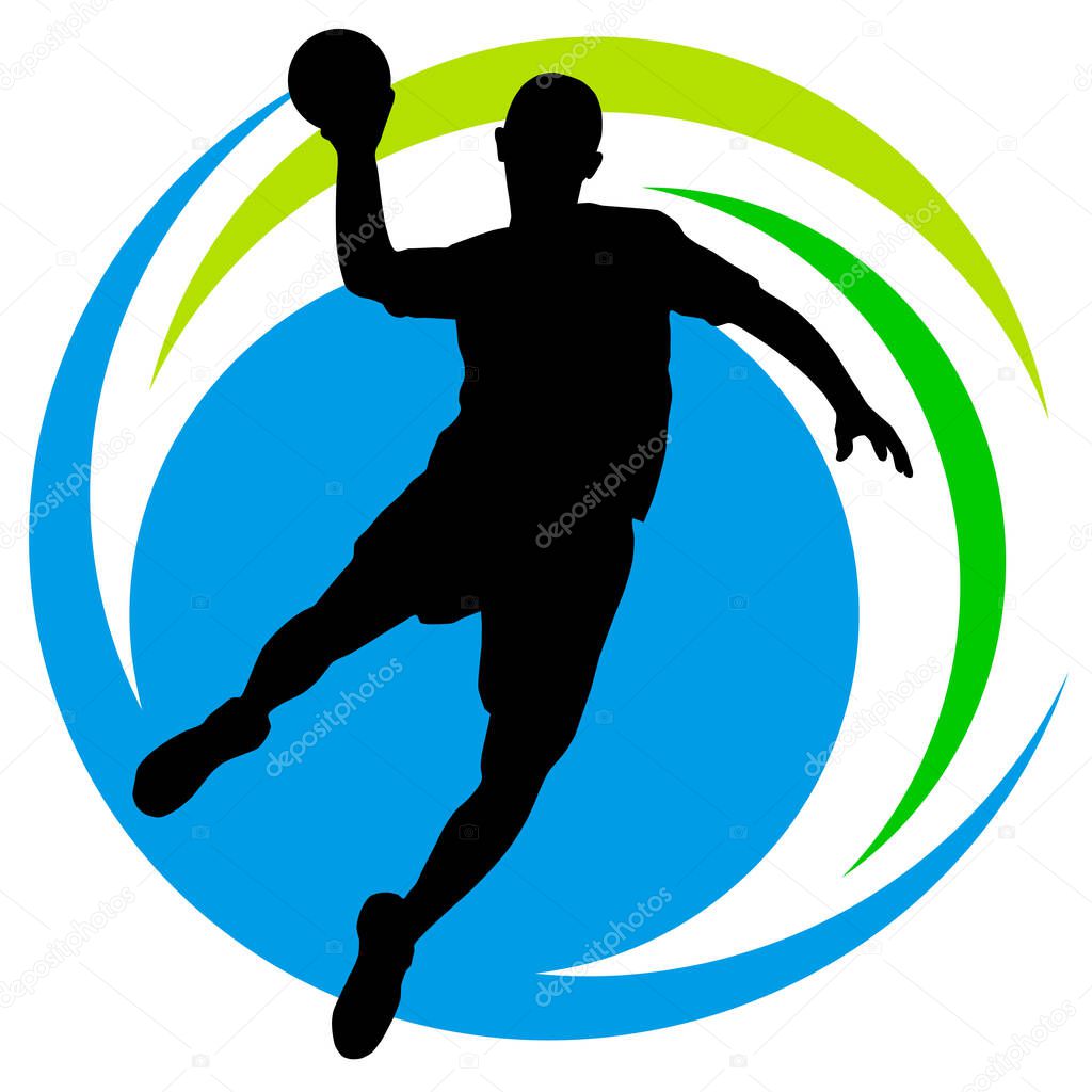 handball sport graphic in vector quality