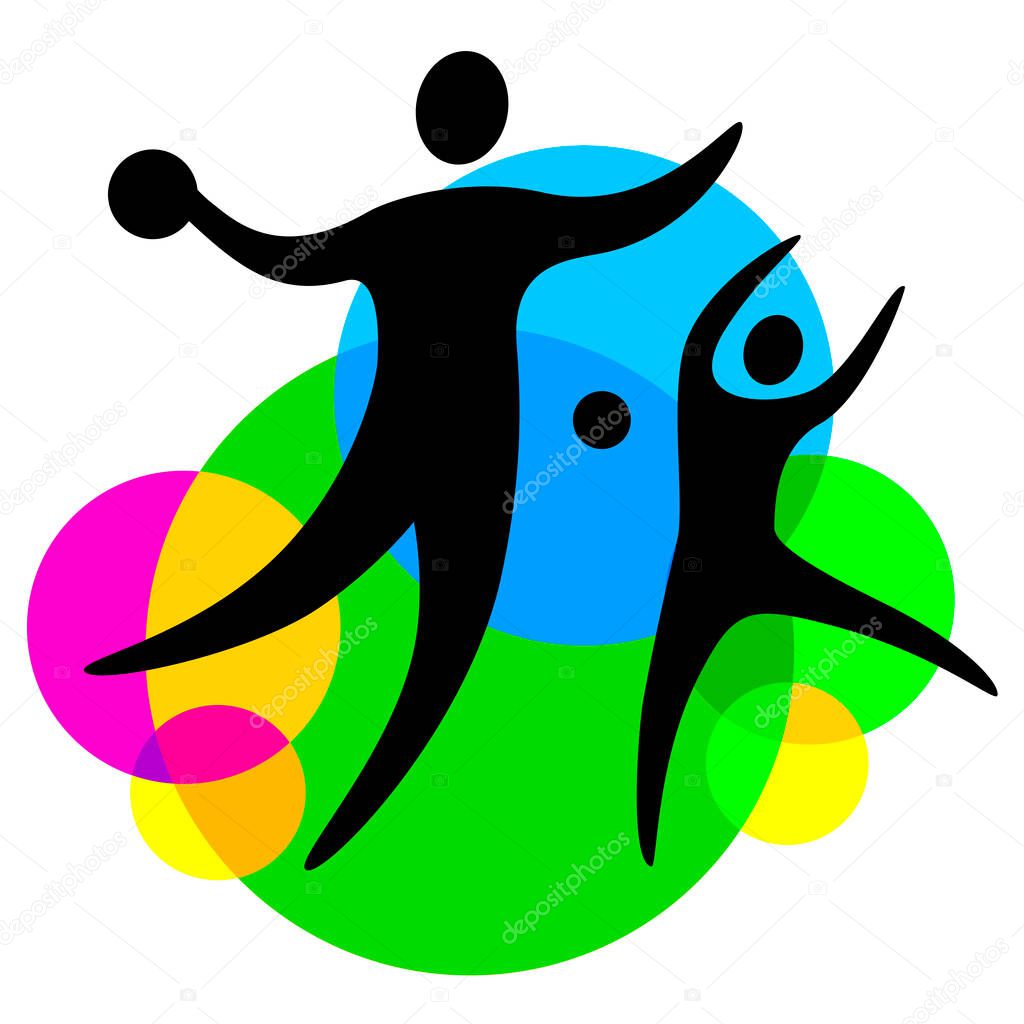 Handball sport graphic in vector quality
