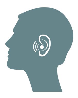 vektör kalitesinde kulak ve işitme grafiği