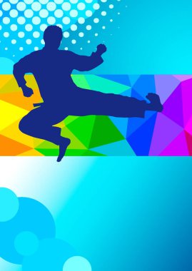 Vektör kalitesinde dövüş sanatları grafiği