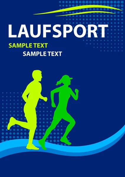 Laufsportgrafik Vektorqualität — Stockvektor