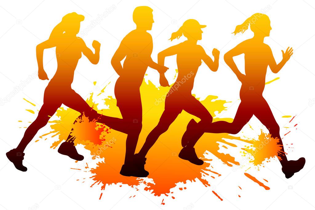 Running sport graphic in vector quality