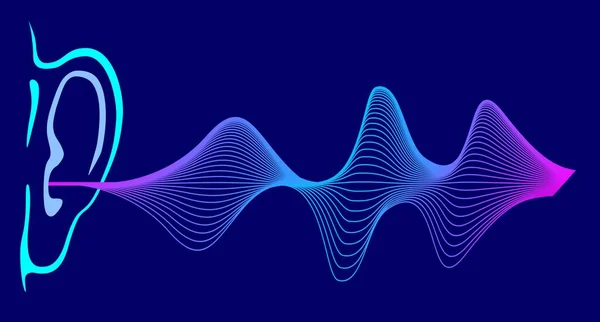 Слухайте Графікою Вуха Векторній Якості — стоковий вектор