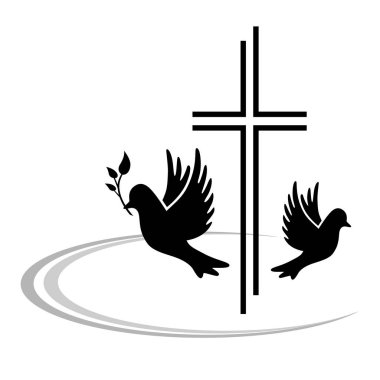 Vektör kalitesinde Hıristiyan anıtı grafiği