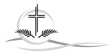 christian memorial graphic in vector quality clipart