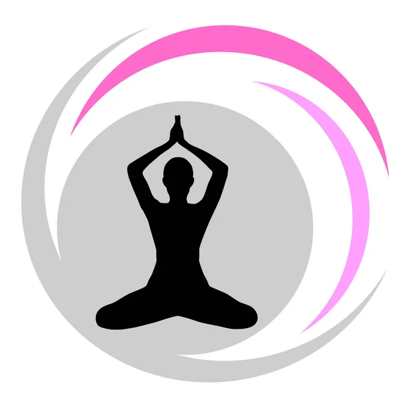 Wellness Yoga Gráfico Calidad Vectorial — Vector de stock