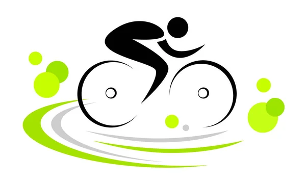 Ciclo Gráfico Deportivo Calidad Vectorial — Vector de stock