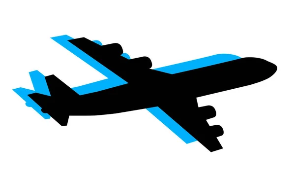 Отдых Путешествия Графикой Самолета Векторном Качестве — стоковый вектор