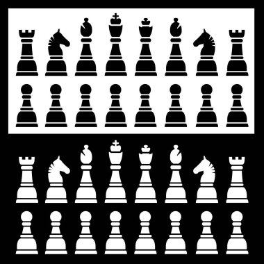 Vektör kalitesinde satranç oyunu grafiği