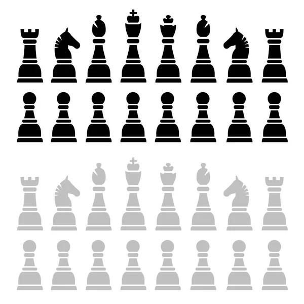 Vektör Kalitesinde Satranç Oyunu Grafiği — Stok Vektör